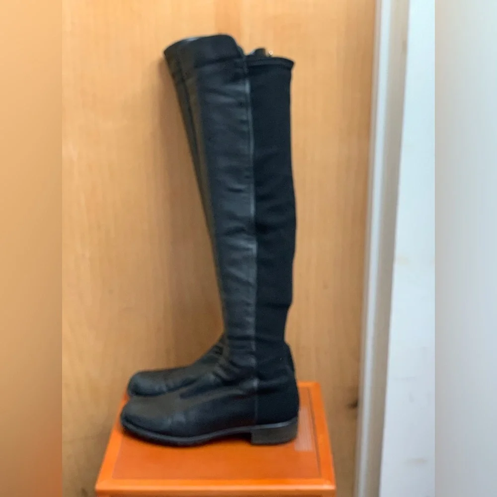 Stuart Weitzman Black Bold Over the Knee Boots.   Size-8.5    Classic Minimalist